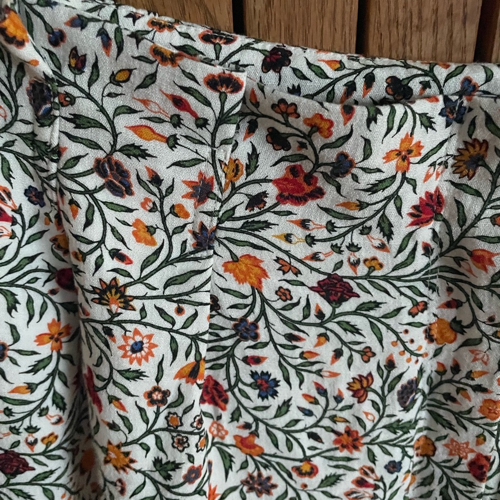 Ann Taylor Green and Orange Casual Skirt